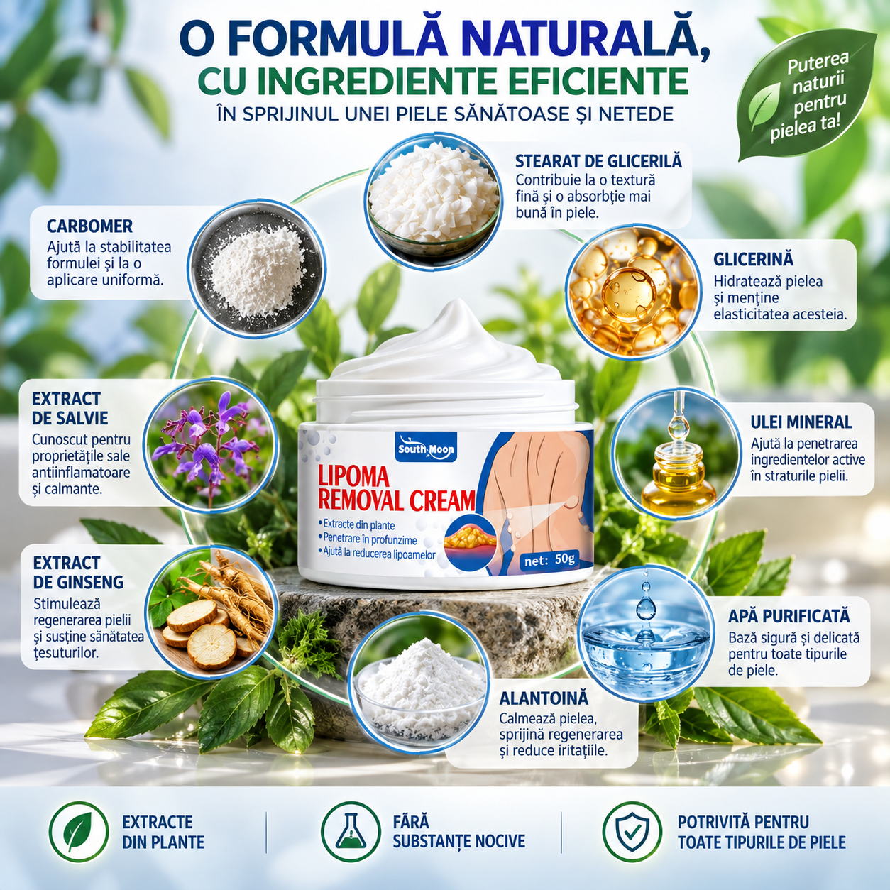Cremă Anti-Lipoame – Îngrijire Locală cu Extracte Naturale. Oferta 1+1 Disponibila